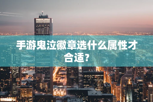 手游鬼泣徽章选什么属性才合适？
