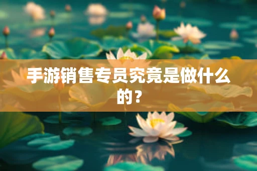 手游销售专员究竟是做什么的？