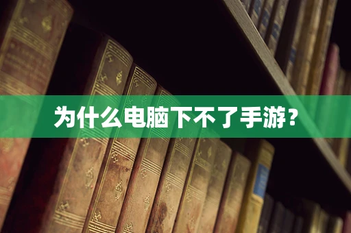 为什么电脑下不了手游？