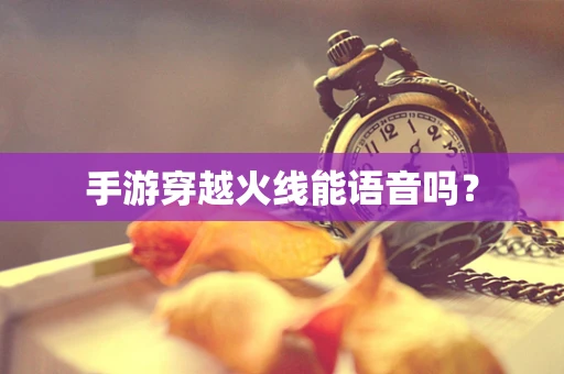 手游穿越火线能语音吗？