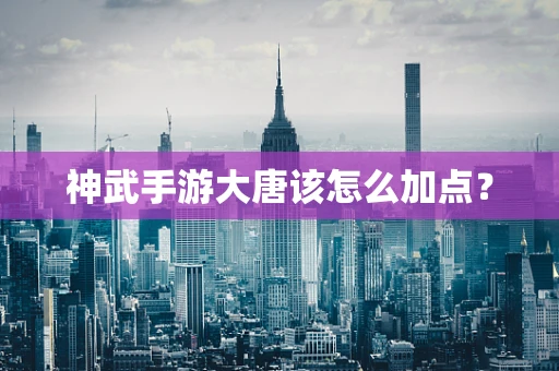 神武手游大唐该怎么加点？