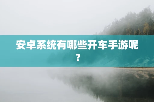 安卓系统有哪些开车手游呢？