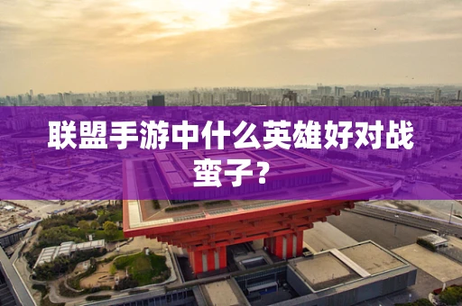联盟手游中什么英雄好对战蛮子？
