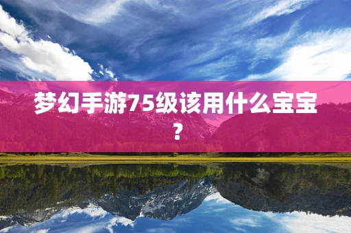 梦幻手游75级该用什么宝宝？