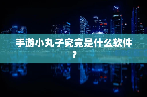 手游小丸子究竟是什么软件？
