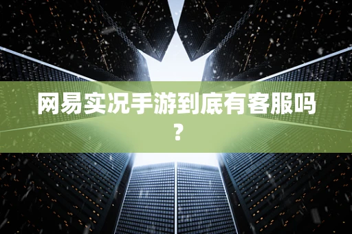 网易实况手游到底有客服吗？