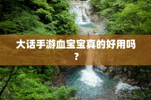 大话手游血宝宝真的好用吗？