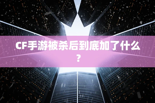 CF手游被杀后到底加了什么？