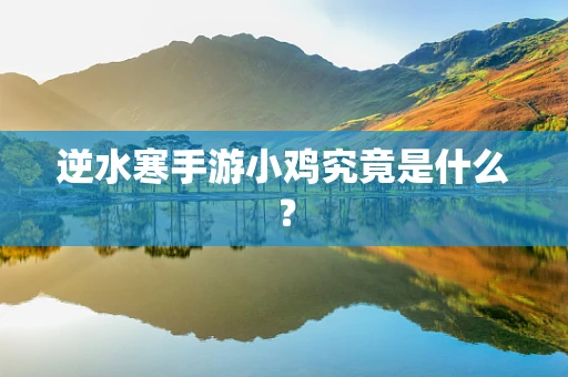 逆水寒手游小鸡究竟是什么？