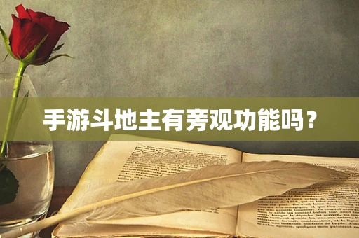 手游斗地主有旁观功能吗？