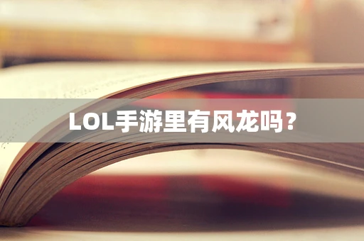 LOL手游里有风龙吗？
