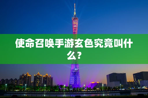 使命召唤手游玄色究竟叫什么？