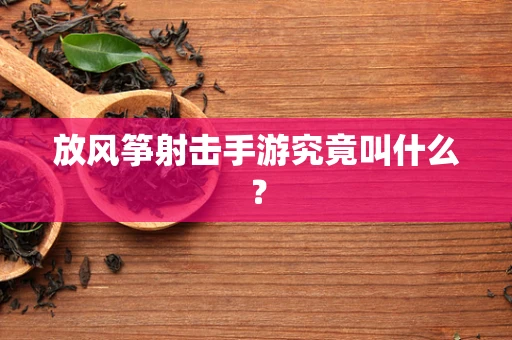 放风筝射击手游究竟叫什么？