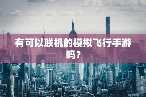 有可以联机的模拟飞行手游吗？