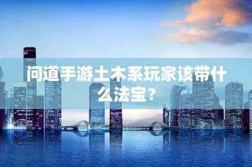 问道手游土木系玩家该带什么法宝？