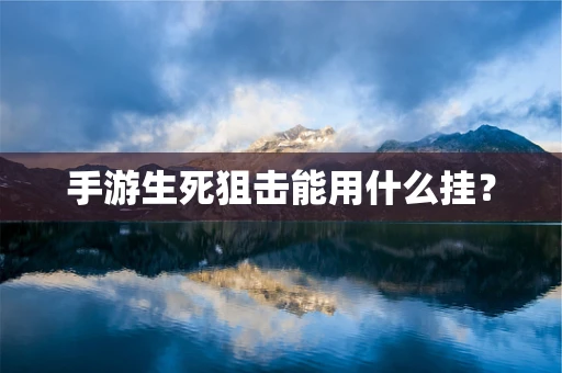 手游生死狙击能用什么挂？
